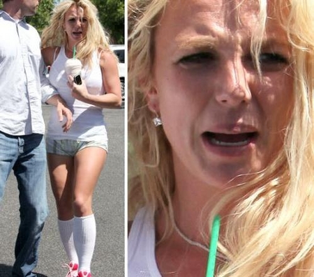 Бритни Спирс устроила истерику на улице