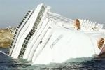 Затонувший лайнер Costa Concordia будут снимать с мели