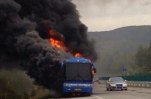 В Китае сгорел туристический автобус, пострадал один человек